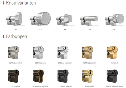 Halbzylinder DOM RS Sirius