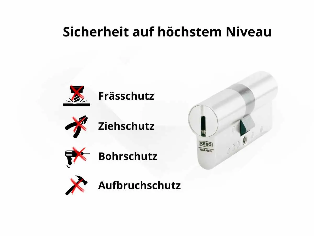 Doppelzylinder ASSA ABLOY KESO 8000 Omega² / 81.F15 Ultra