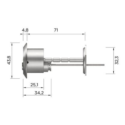 Außen-Zylinder für Kastenschlösser WINKHAUS keyTec AZ