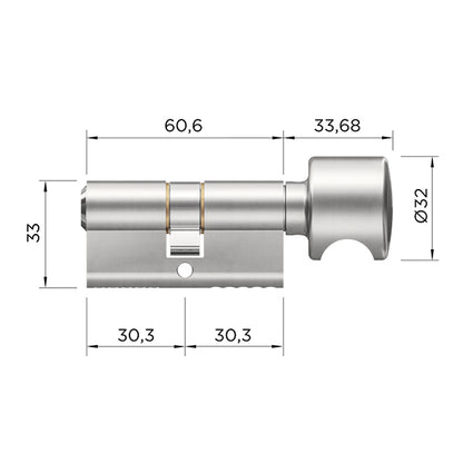 Knaufzylinder WINKHAUS keyTec AZ