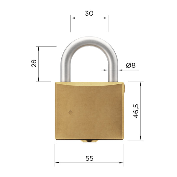 Vorhängeschloss Hangschloss 28mm Bügelhöhe WINKHAUS keyTec AZ