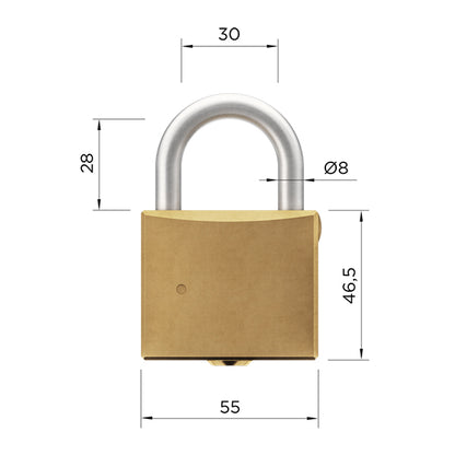 Vorhängeschloss Hangschloss 28mm Bügelhöhe WINKHAUS keyTec AZ