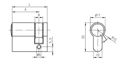 Halbzylinder DOM ix Twido