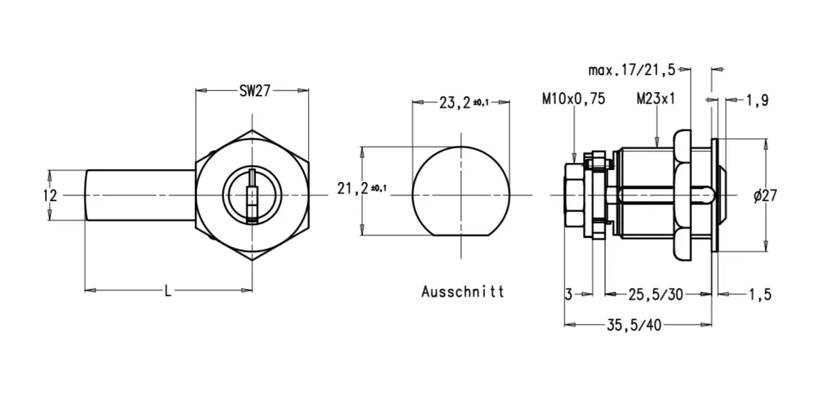 Verschlusszylinder ASSA ABLOY KESO 8000 Omega² Universal 83.J31