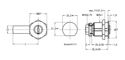 Verschlusszylinder ASSA ABLOY KESO 8000 Omega² Universal 83.J31